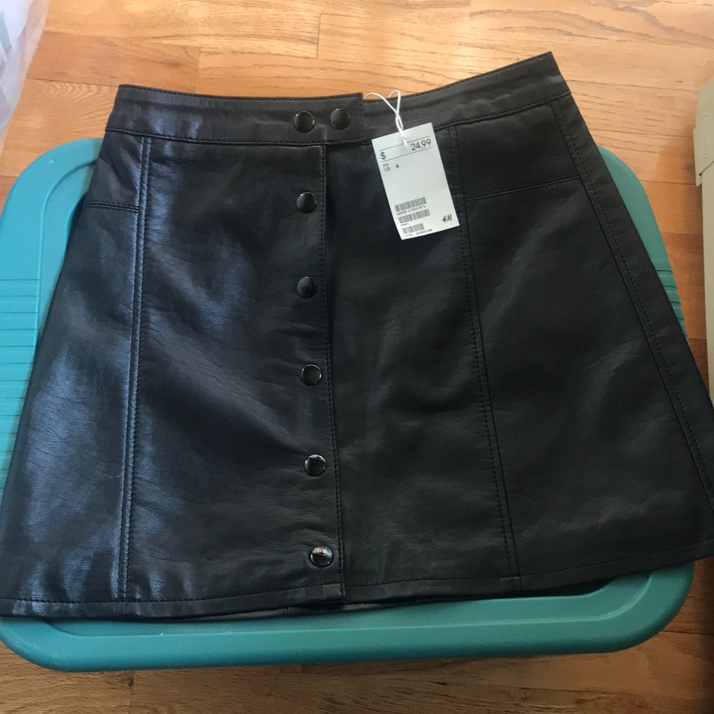 H&M leather skirt